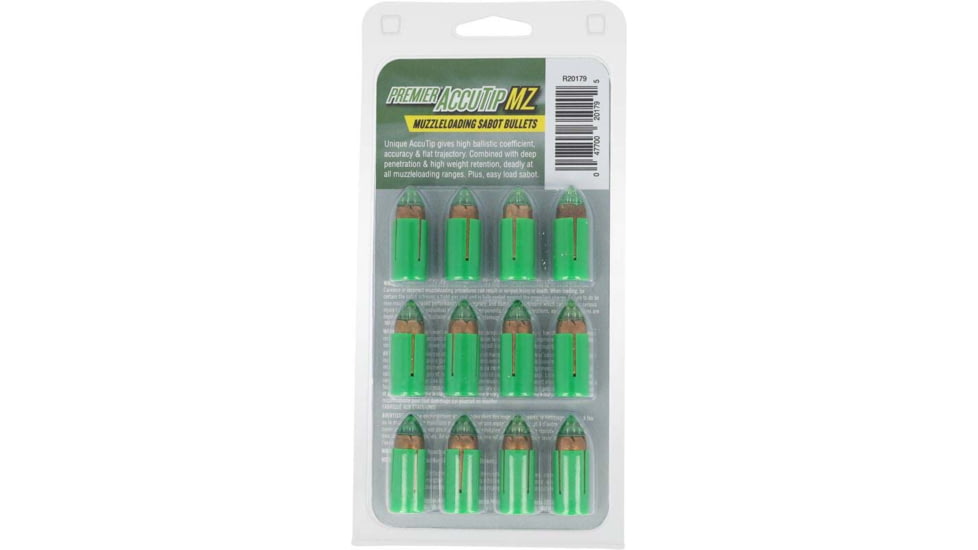 Remington Accutip Muzzleloader .50 Caliber 260 Grain Sabot Slug Rifle Ammo, 12 Rounds, R20, R20179