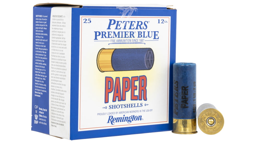 Remington Ammunition 28751 Peters Paper 12 Gauge 2.75 1 1/8 Oz 1200 Fps 8 Shot