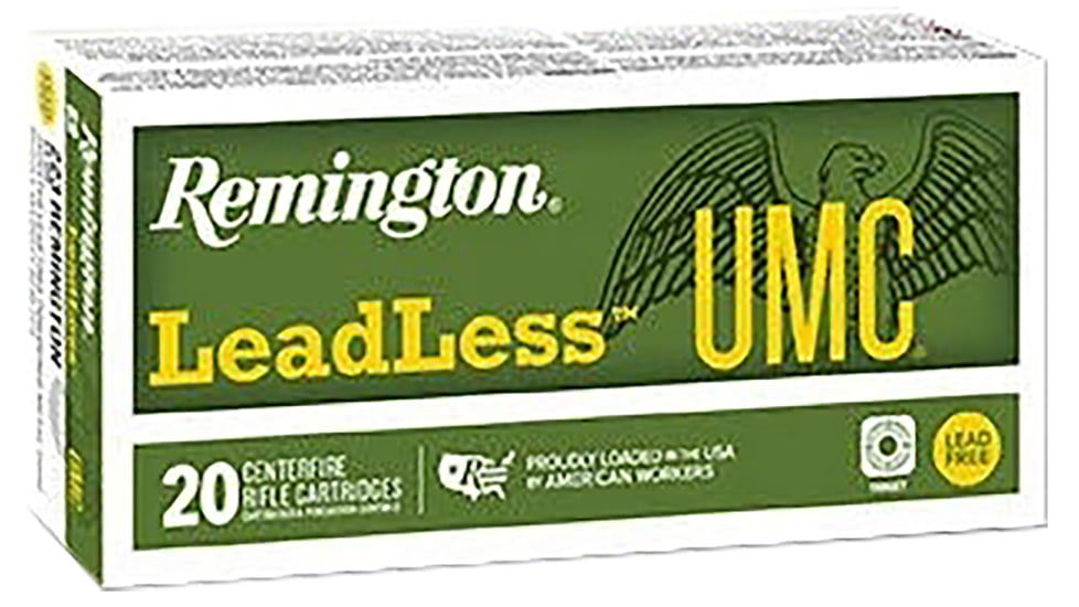 Remington 223 55 Grain Lead Free Jacketed Brass Rifle Ammo, 20 Rounds, R21420