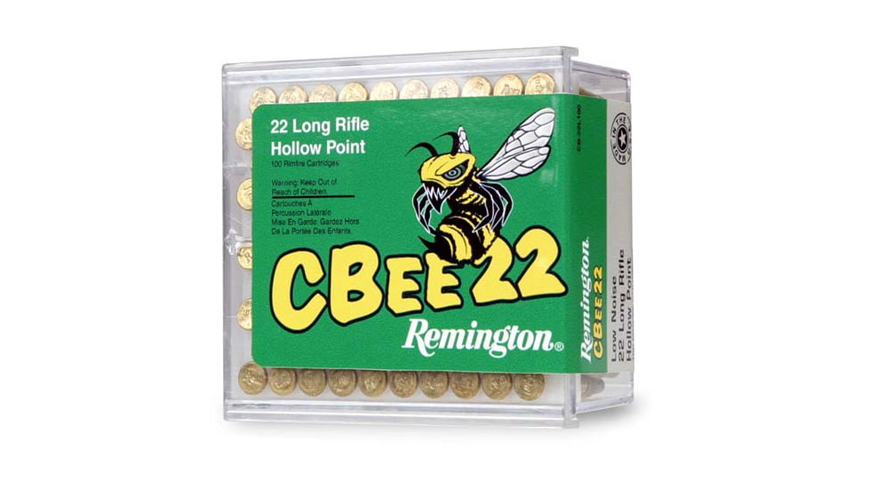 Remington CBee 22 .22 Long Rifle 33 Grain Truncated Hollow Point Brass Cased Rimfire Ammo, 100 Rounds, 21119