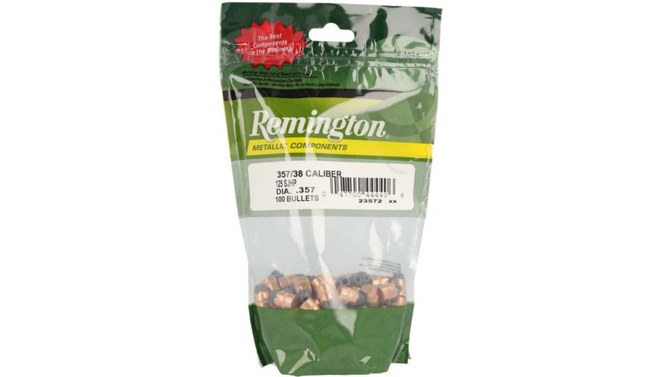 Remington Component Handgun Bullet .357/.38 125 Grain, SJHP, 100 Bullets, 23572-357CAL