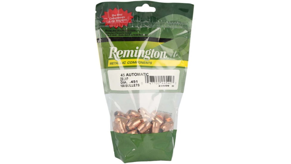 Remington Component Handgun Bullet .45 230 Grain, JHP, 100 Bullets, 23609-45CAL