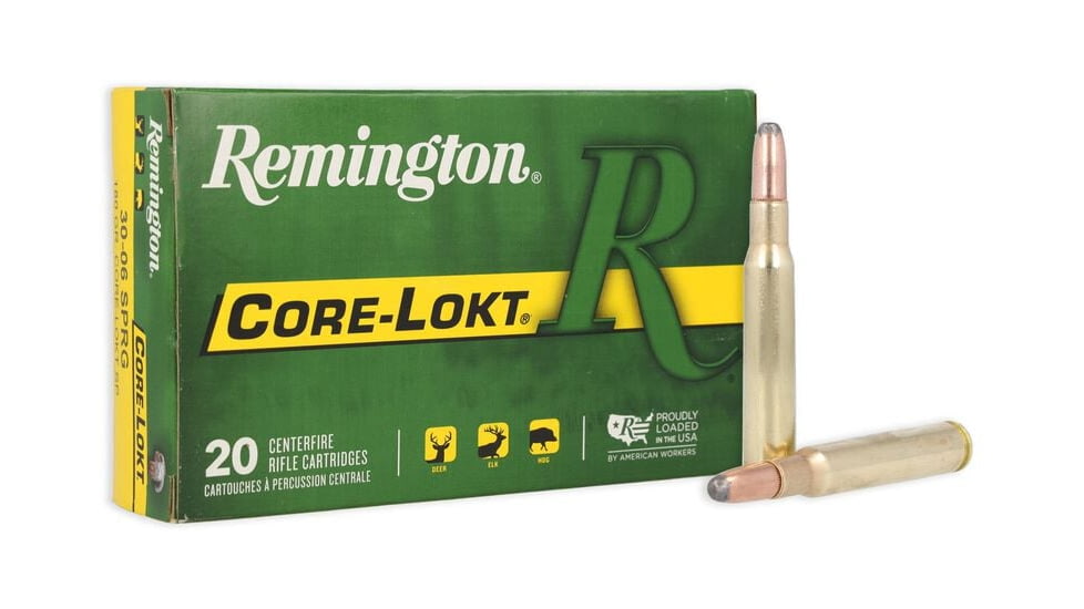 Remington Core-Lokt .30-06 Springfield 180 Grain Core-Lokt Soft Point Centerfire Rifle Ammo, 200 Round