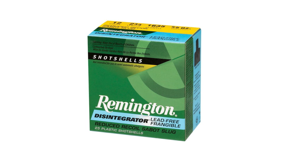 Remington Disintegrator 12 Gauge 2 3/4in LF Sabot Shotgun Slugs Ammo, 250 Rounds/Case, Dram : 3 1/2, 20635