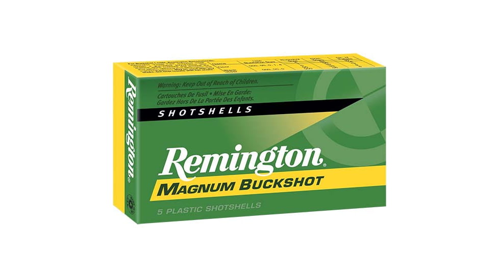 Remington Express Magnum Buckshot 12 Gauge 18 Pellet 3.5in #00 Buck Centerfire Shotgun Buckshot Ammo, 5 Rounds, 20280