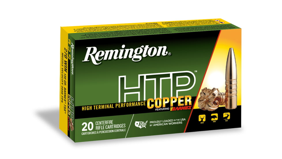 Remington High Terminal PerformanceRifle Cartridges, .270 Winchester, Barnes Triple-Shock X Boat Tail, 130 Grain, 20 - Rounds, 27717