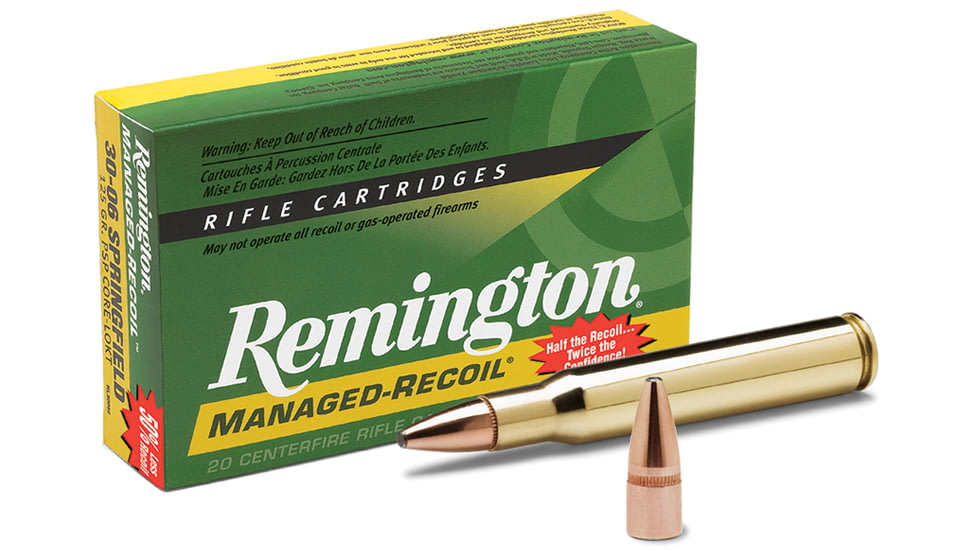 Remington Managed-Recoil Rifle .30-30 Winchester 125 Grain Core-Lokt Soft Point Centerfire Rifle Ammo, 20 Rounds, 27644