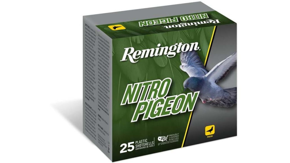 Remington Nitro Pigeon 12 Gauge 1 1/4oz 2-3/4in Shotgun Ammo, 8 Shot, 25 Rounds, R28682