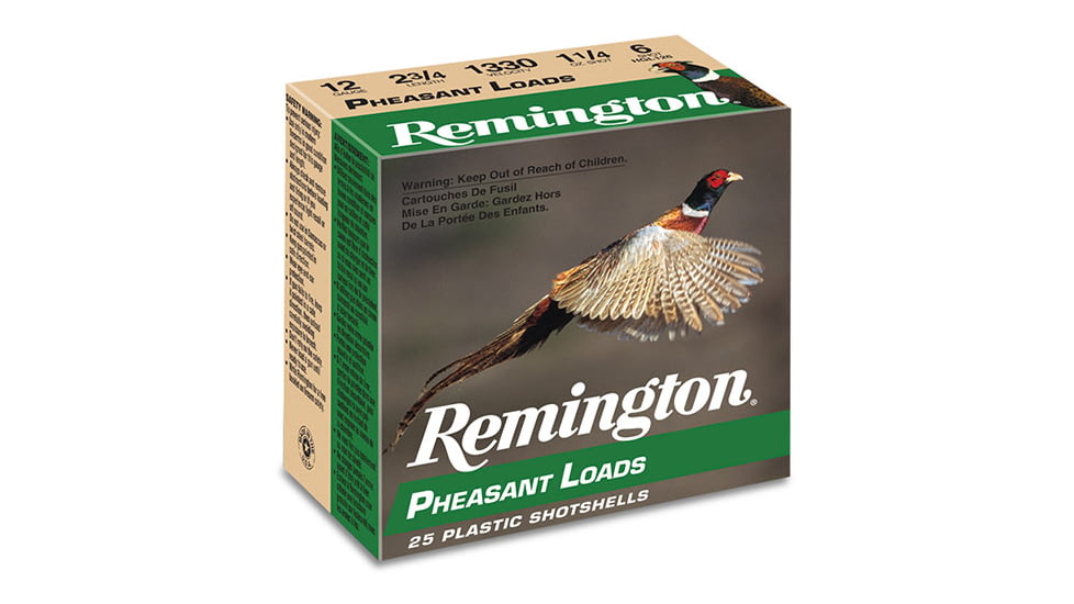 Remington Pheasant Loads 12 Gauge 1 1/4oz 2.75in 1330 ft/s #7.5 Centerfire Shotgun Ammo, 25 Rounds, 20050