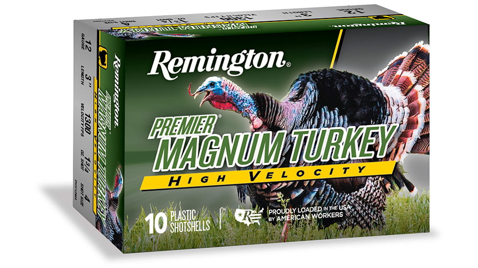 Remington Premier HV Magnum Copper Plated 12 Gauge 3 1/2oz 3.5in 1300 ft/s #4 Centerfire Shotgun Ammo, 5 Rounds, 28039