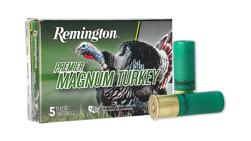 Remington Premier HV Magnum Copper Plated 12 Gauge 1 3/4oz 3in 1300 ft/s #4 Centerfire Shotgun Ammo, 5 Rounds, 28029