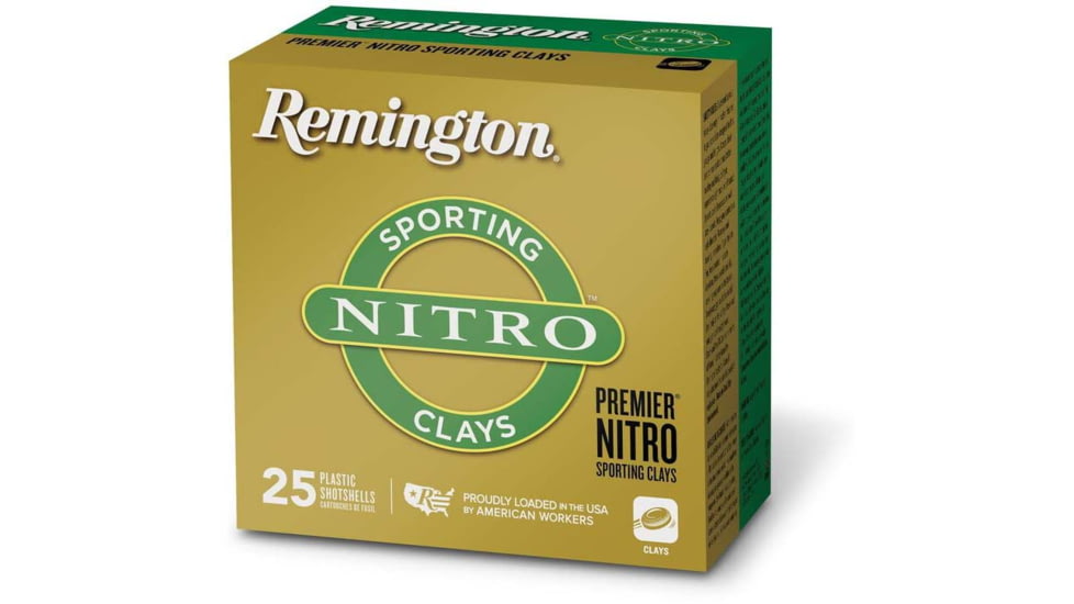 Remington Premier Nitro Sporting Clays 12 Gauge 7/8 oz 2 3/4 inch Shotgun Ammo, #7.5, 25 Rounds, R20156