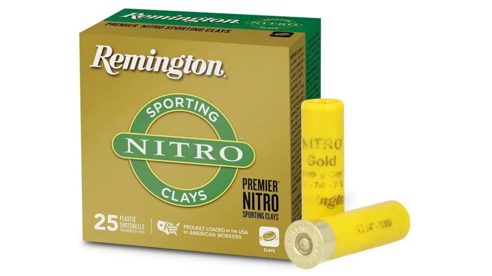 Remington Premier Nitro Sporting Clays 20 Gauge 7/8oz 2 3/4in Centerfire Shotgun Ammo, Size 7.5, 25 Rounds, 28860