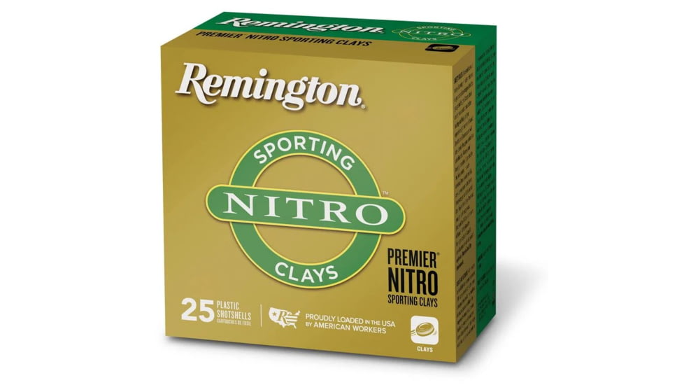 Remington Premier Nitro Sporting Clays 20 Gauge 7/8oz 2 3/4in Centerfire Shotgun Ammo, Size 7.5, 25 Rounds, 28860