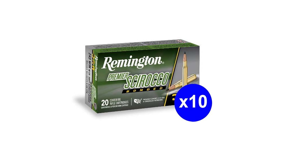 Remington Premier Scirocco Bonded .270 Winchester 130 Grain Swift Scirocco Bonded Centerfire Rifle Ammo, 200 Rounds