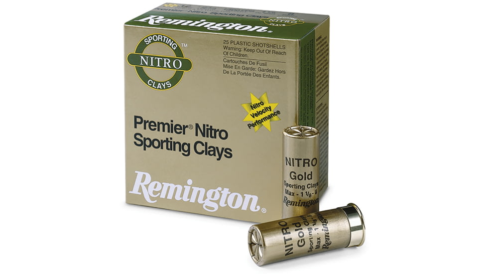Remington Premier Nitro Sporting Clays .410 Bore 1/2oz 2.5in 1300 ft/s #8 Centerfire Shotgun Ammo, 25 Rounds, 28879