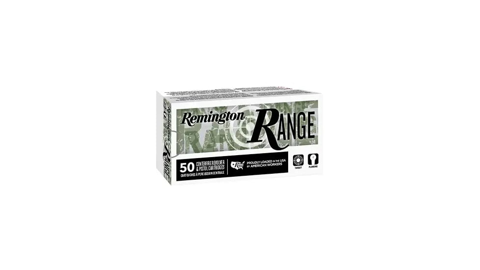 Remington Range .380ACP 95 Grain Full Metal Jacket Brass Cased Pistol Ammunition, 50 Rounds, 27775