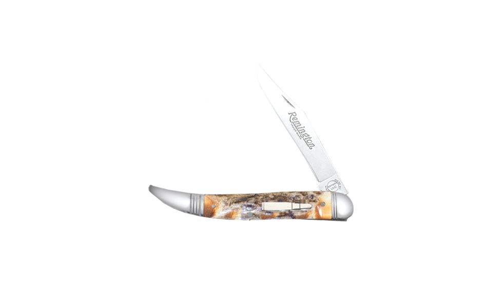 Remington Rem 2017 Bullet Knife Genuine India Stag Horn 2 Blade Knife