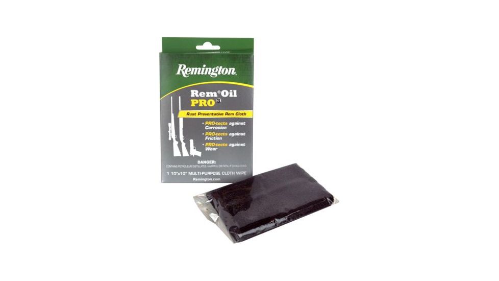 Remington Rem Oil Pro3 Premium Lubricant and Protectant Cloth, 10x10in, 19947