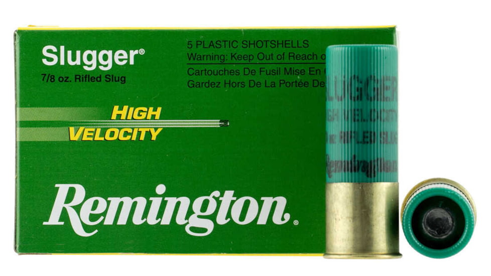 Remington Slugger 12 Gauge 2 3/4in Rifled Shotgun Slug Ammo, 250 Rounds, 20279
