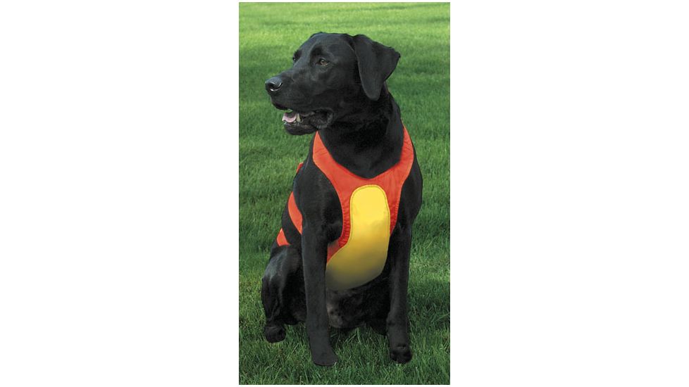 Remington Sporting Dog Canine Reflective Vest, Orange-Yellow, Chest Protector, Medium R1900-ORGMED