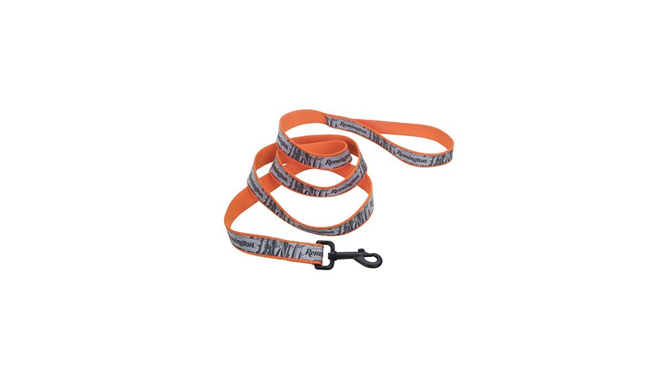 Remington Sporting Dog Deluxe Nylon Leash, Orange with Grass, Reflective, 6 ft. R6966-G-OGS06
