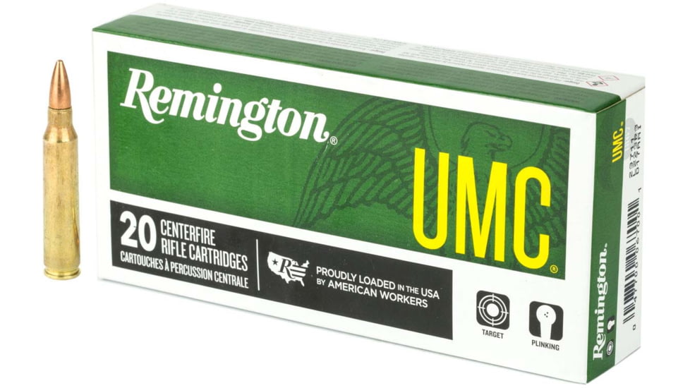 Remington UMC .223 Remington Full Metal Jacket Brass Cased Rifle Ammo, 500 Rounds, 23685