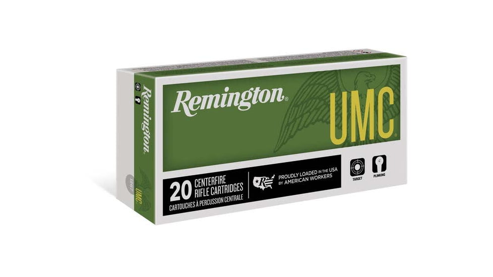 Remington UMC .224 Valkyrie 75 Grain Full Metal Jacket Brass Cased Centerfire Rifle Ammo, 20 Rounds, 21203