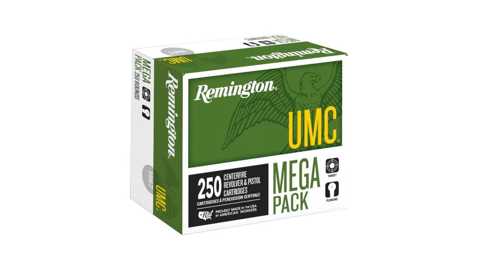 Remington UMC .380 ACP 95 Grain Full Metal Jacket Centerfire Pistol Ammo, 250 Rounds, 23721