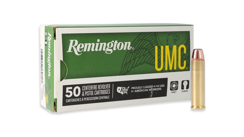 Remington UMC 327 Magnum 100 Grain Jacketed Soft Point Brass Centerfire Pistol Ammo, 50 Rounds, R20016