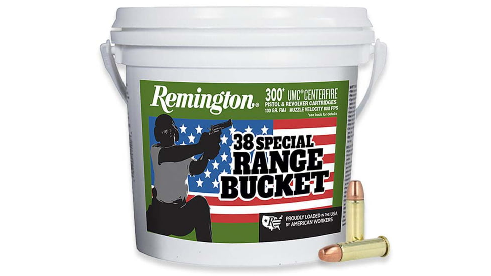 Remington UMC .38 Special 130 Grain Full Metal Jacket Centerfire Pistol Ammo, 300 Rounds, 23669