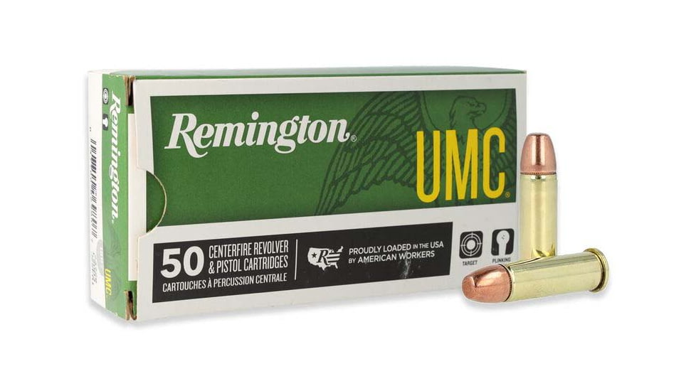 Remington UMC .38 Special 130 Grain Full Metal Jacket Centerfire Pistol Ammo, 50 Rounds, 23730