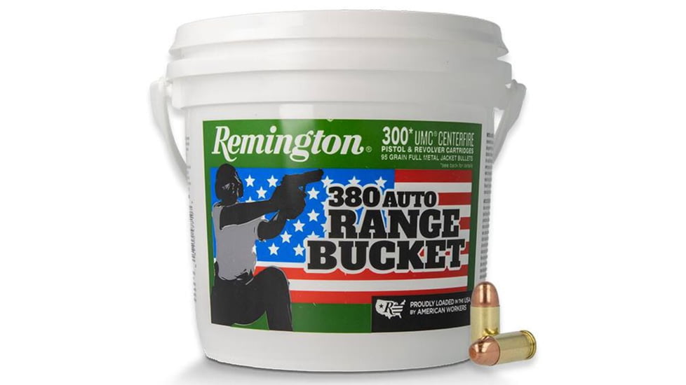 Remington UMC Handgun .380 ACP 95 Grain Full Metal Jacket Centerfire Pistol Ammo, 1200 Round
