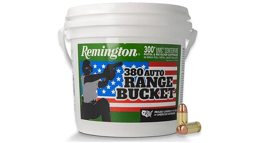 Remington UMC .380 ACP 95 Grain Full Metal Jacket Centerfire Pistol Ammo, 300 Round, R23978