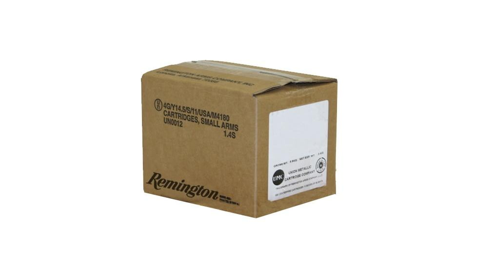 Remington UMC Handgun Ammunition 9mm Luger 115 gr FMJ 1000/box, 23728-L9MM3