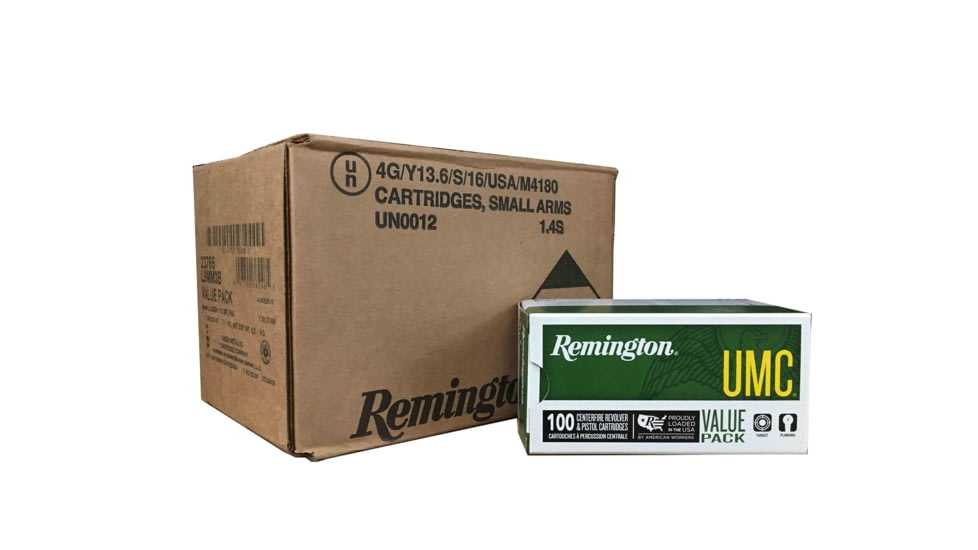 Remington UMC Metal Case Handgun Ammunition 9mm Luger 115 gr FMJ 1145 fps 600/ct, 23765C