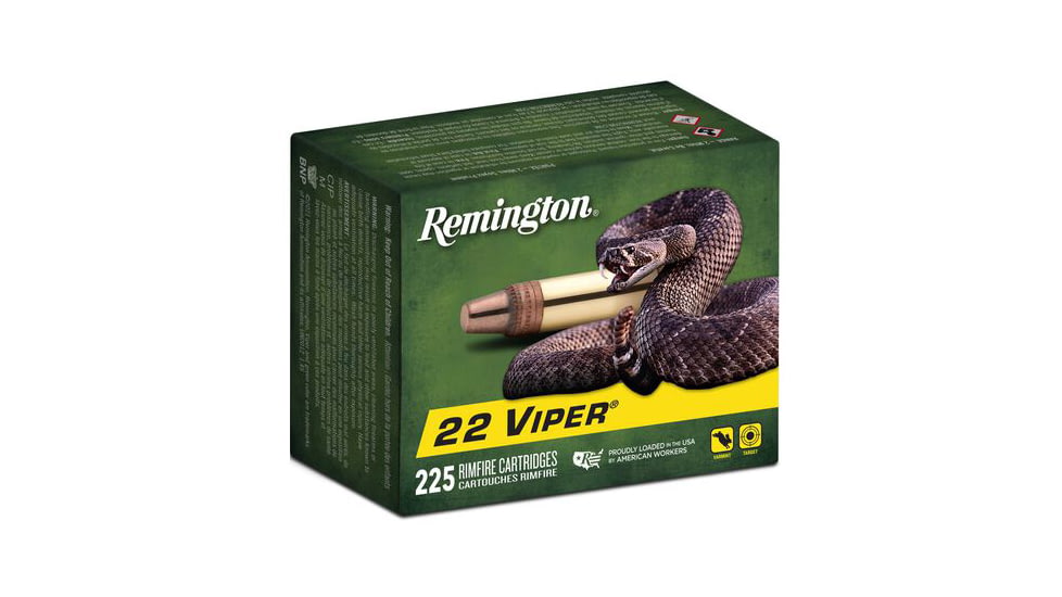 Remington 22 Viper .22 Long Rifle 36 Grain Truncated Cone Solid Brass Cased Ammo, 225 Rounds, 21239
