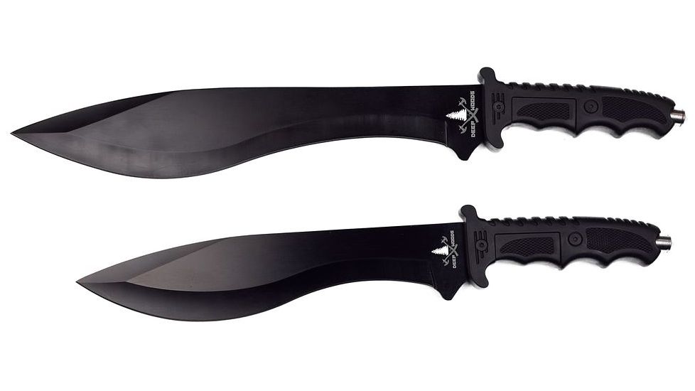 Renegade Tactical Steel Deep Woods Cobra Machete Set of 2, Black RT134