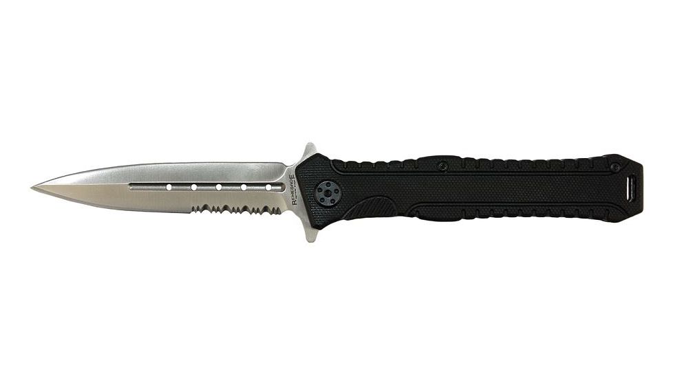 Renegade Tactical Steel Defector Folder 3.5in Knife, Black RT171
