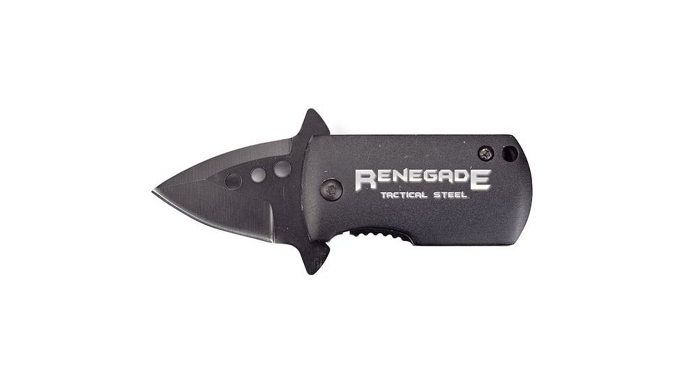 Renegade Tactical Steel Fast Clip Folder 1.5in Knife, Black RT124