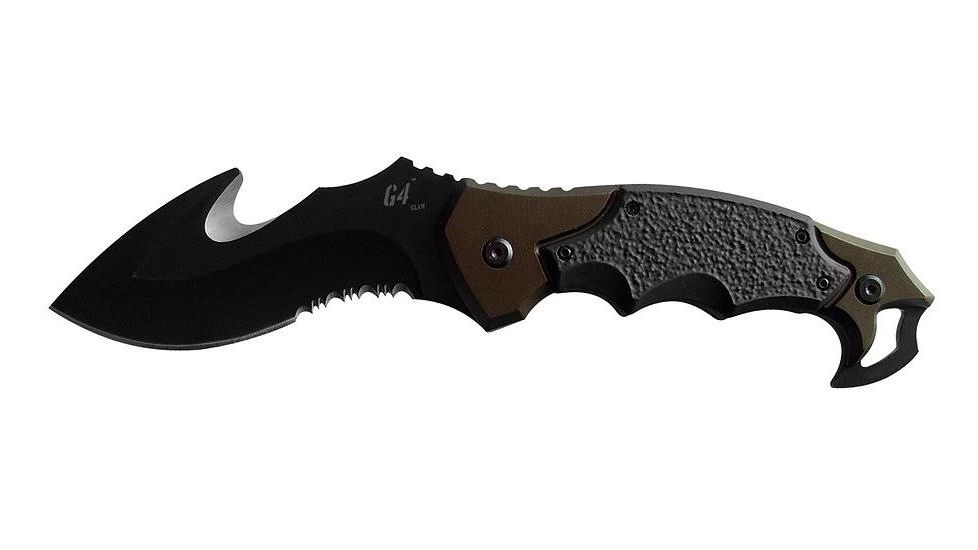 Renegade Tactical Steel G4 Claw Fixed Blade Knife, Green RT107