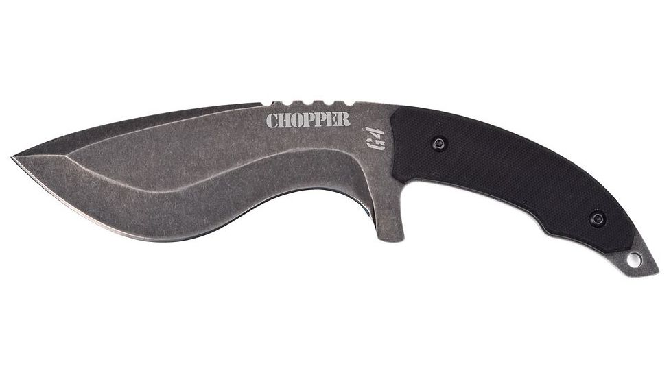 Renegade Tactical Steel G4 Kukri Chopper Fixed Blade Knife, Black RT108