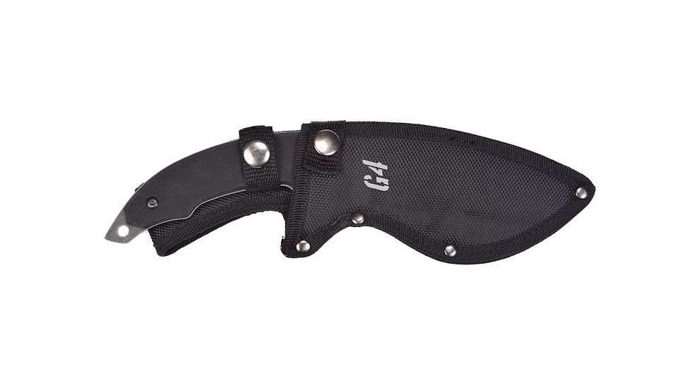 Renegade Tactical Steel G4 Kukri Chopper Fixed Blade Knife, Black RT108