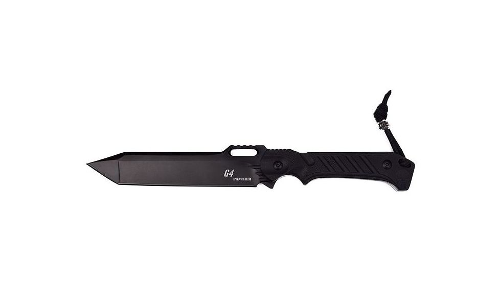 Renegade Tactical Steel G4 Panther Fixed Blade Knife, Black RT135