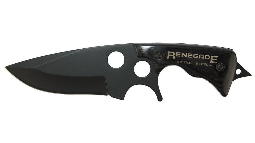 Renegade Tactical Steel M1OPS Fighter 3.5in Knife, Black RT166