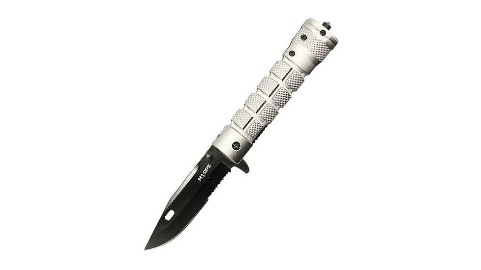 Renegade Tactical Steel M1OPS Lethal Impact 3.5in Folder Knife, Silver RT168