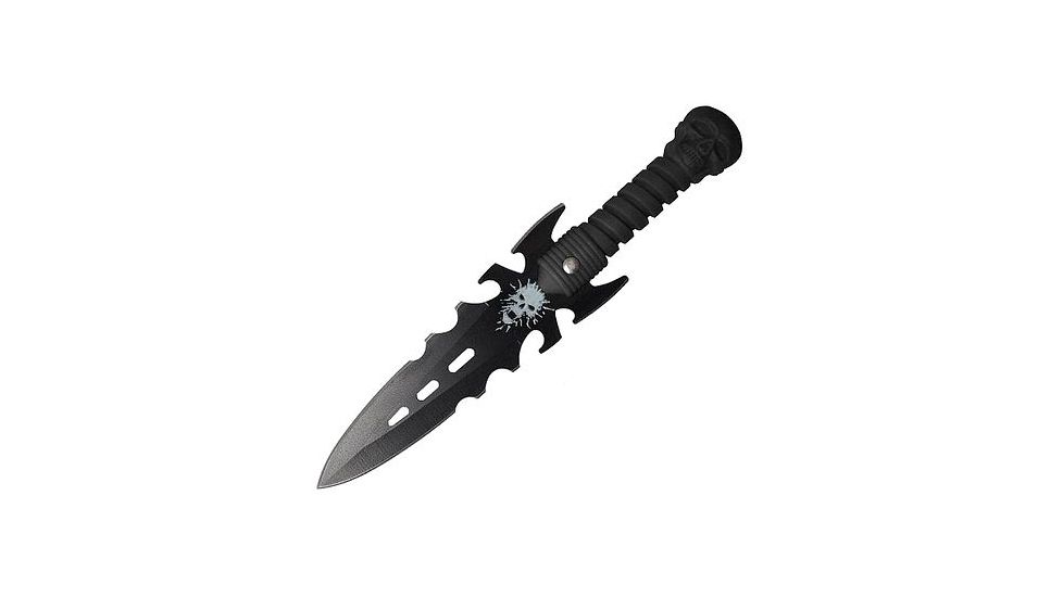 Renegade Tactical Steel Skull Thrower Knives, Black RT125