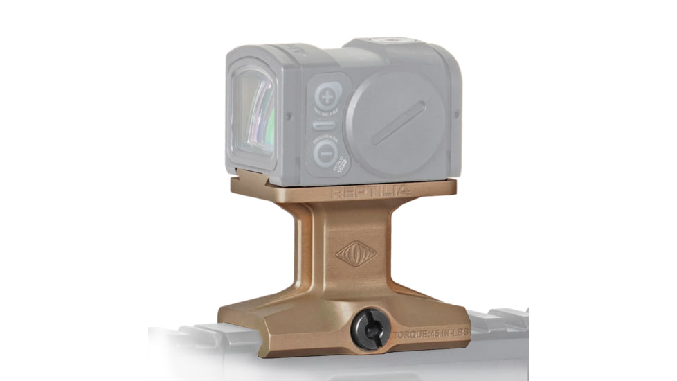 Reptilia DOT Mount 1.93in Height for Aimpoint ACRO, Type III Hardcoat Anodized, FDE Anodized, NSN 1005-01-674-6542, 100-049