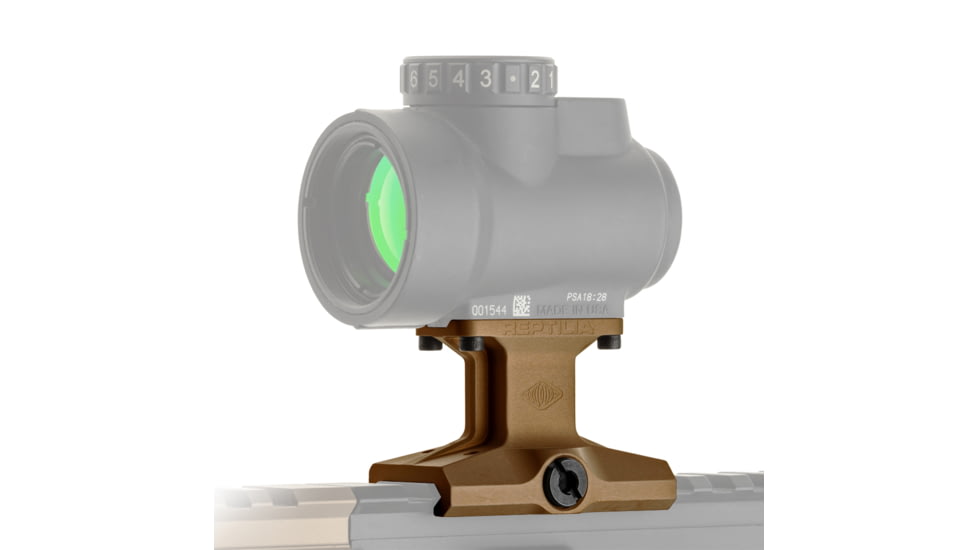 Reptilia DOT Mount 1.93in Height for Trijicon MRO, Type III Hardcoat Anodized, FDE Anodized, NSN 1005-01-674-6542, 100-052