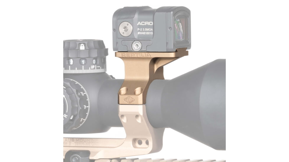 Reptilia ROF-90 Tall Red Dot Sight Mount, Fits Aimpoint ARCO/ Geissele Super Precision, Anodized Finish, FDE, 30mm, 100-346